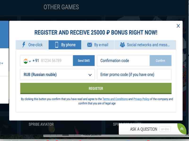 Die Registrierung auf der 1xbet Casino-Seite ermöglicht Ihnen vollen Zugriff auf das Spiel Aviator