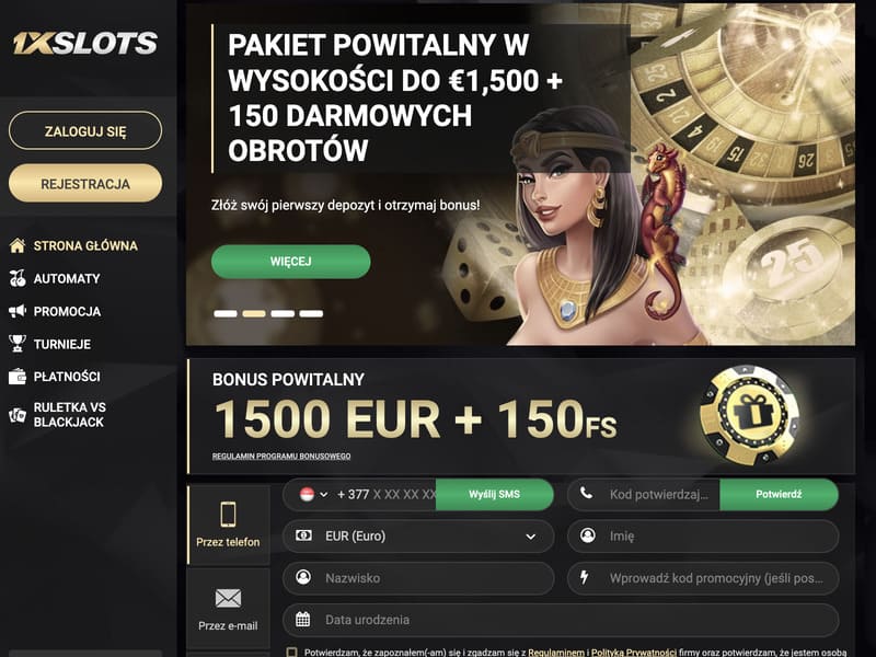 Automaty w kasynie 1xSlots – zarejestruj się w grze Aviator